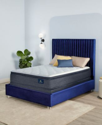Serta - Serene Sky 12" Plush Pillow Top Mattress Set- California King