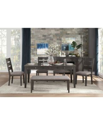 Homelegance - Waite 6pc Dining Set (Dining Table, 4 Side Chairs & Bench)