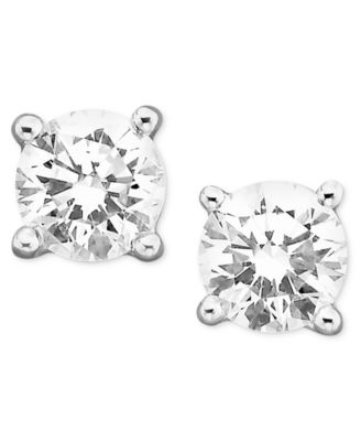 Macy's - Diamond Stud Earrings (1/3 to 1 1/2 ct. t.w.) in 18k White Gold