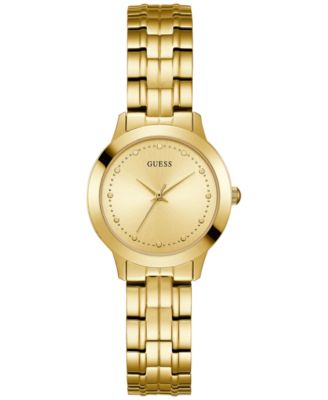 GUESS - Women's Gold-Tone Stainless Steel Bracelet Watch 30mm