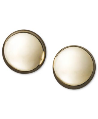 Macy's - 14k Gold Earrings, Flat Ball Stud (7mm)