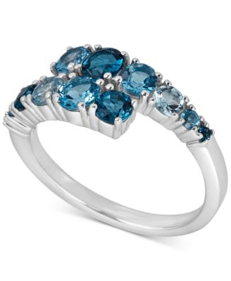 Macy's - Blue Topaz Bypass Statement Ring (1-3/4 ct. t.w.) in Sterling Silver