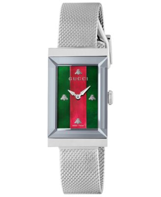 Gucci - Women's Swiss G-Frame Stainless Steel Mesh Bracelet Watch 21x34mm