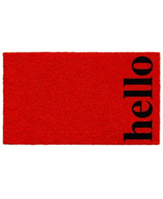 Home & More - Vertical Hello 17" x 29" Coir/Vinyl Doormat