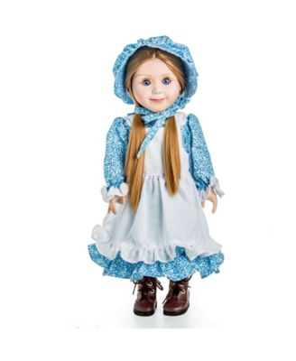 The Queen's Treasures - LHCMIO,  Little House on the Prairie Calico Dress with Bonnet, Apron, and Pantaloons