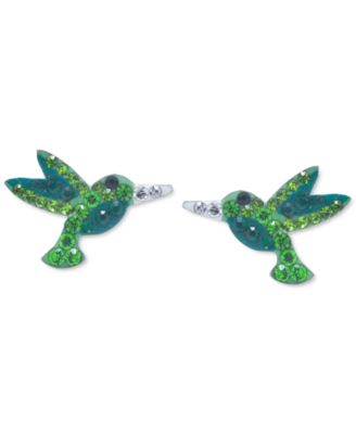 Giani Bernini - Crystal Hummingbird Stud Earrings in Sterling Silver