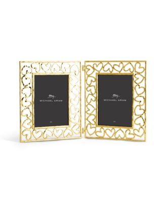 Michael Aram - Double Heart Frame Gold 5x7