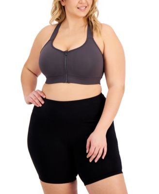 ID Ideology - Plus Size High-Impact Zip-Front Sports Bra
