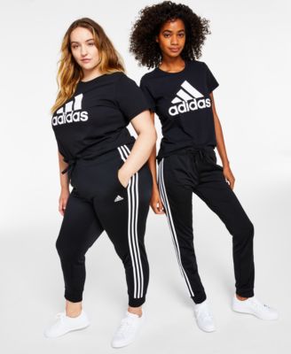 adidas - Women's Essentials Warm-Up Tapered 3-Stripes Track Pants, XS-4X