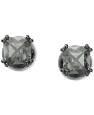 Swarovski - Black-Tone Millenia Crystal Stud Earrings