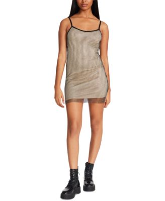 Betsey Johnson - Women's Crystal Mesh Slip Dress