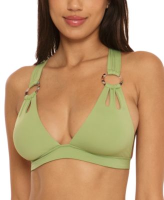 Becca - Women's Color Code V-Neck Ring-Strap Bikini Top