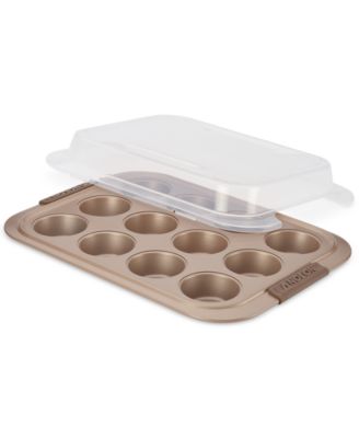 Anolon - Advanced Bakeware Non-Stick Covered 12-Cup Muffin Pan
