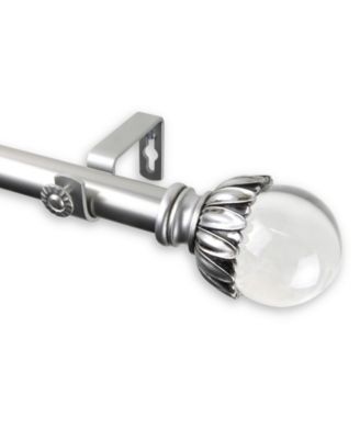 Rod Desyne - Pixie Curtain Rod 1 inch dia 66-120 inch - Black