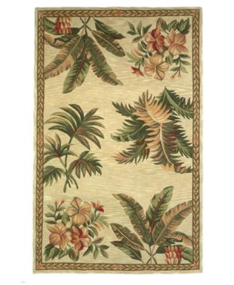 Kas - Sparta Tropical Oasis 3133 Ivory 3'6" x 5'6" Area Rug