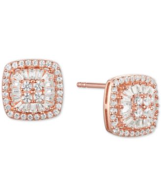 Macy's - Diamond Baguette Square Stud Earrings (1/2 ct. t.w.)