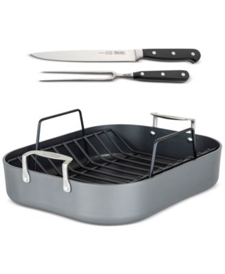 Viking - Hard Anodized Aluminum Nonstick Roaster with Rack & BONUS Carving Set