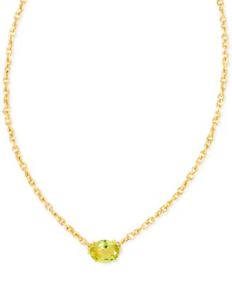 Kendra Scott - 14k Gold-Plated Single Stone 16" Adjustable Pendant Necklace