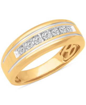 Macy's - Men's Diamond Channel-Set Band (1/3 ct. t.w.) in 10k Gold