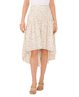 Vince Camuto - Women's Metallic-Print High-Low Hem Skirt