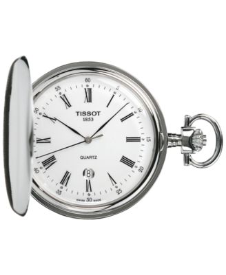Tissot - Unisex Swiss Savonnette Stainless Steel Pocket Watch 49mm T83655313