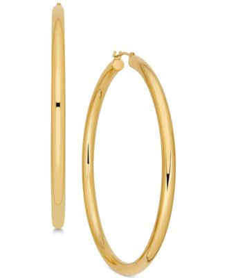 Macy's - Polished Thin Tube Hoop Earrings in 14k Gold
