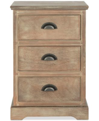 Safavieh - Griffin 3-Drawer Side Table, Quick Ship