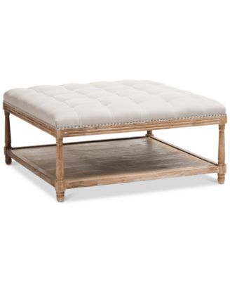 Furniture - Carlotta Square Ottoman, Quick Ship