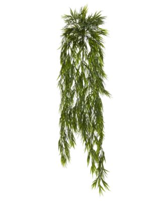 Nearly Natural - 2-Pc. 43" Mini Bamboo Artificial Hanging Bush Set