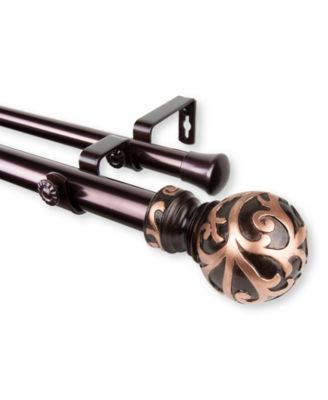 Rod Desyne - Cypress Double Curtain Rod 1" OD 120-170 inch - Bronze