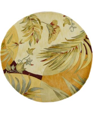Kas - Sparta Breezes 3113 Coral/Ivory 5'6" Round Area Rug