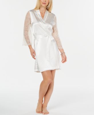 Linea Donatella - Lace-Back Short Wrap Robe