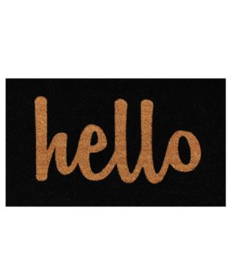 Home & More - Hello Script 24" x 36" Coir/Vinyl Doormat