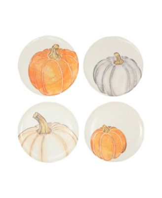 VIETRI - Vietri Pumpkins Assorted Salad Plates - Set of 4