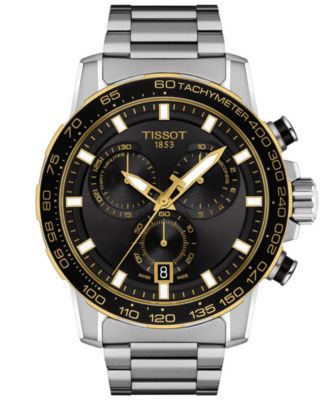 Tissot - Men's Swiss Chronograph Supersport Stainless Steel Bracelet Watch 45.5mm