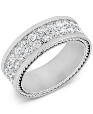 Blackjack - Men's Cubic Zirconia Band in Stainless Steel