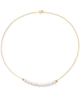 EFFY Collection - Cultured Freshwater Pearl (5-1/2mm) 18" Statement Necklace in 14k Gold