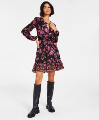 I.N.C. International Concepts - Petite Printed A-Line Mini Dress
