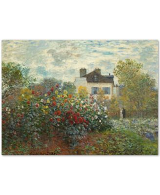 Trademark Global - Claude Monet 'The Artist's Garden In Argenteuil' Large Canvas Wall Art