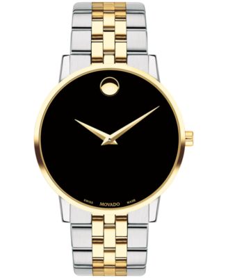 Movado - Men's Swiss Museum Classic Two-Tone PVD Stainless Steel Bracelet Watch 40mm