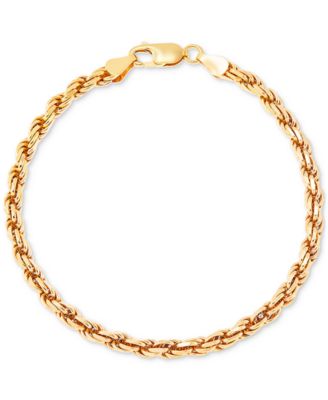Macy's - Rope Link Bracelet in 18k Gold-Plated Sterling Silver