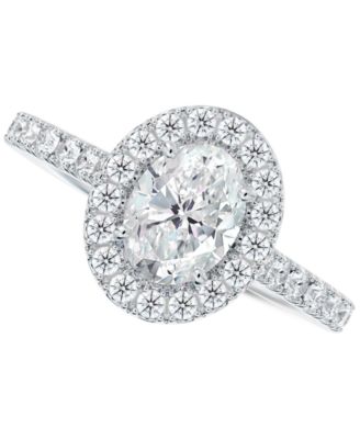 De Beers Forevermark - Diamond Oval Halo Engagement Ring (1-1/2 ct. t.w.) in 14K White Gold