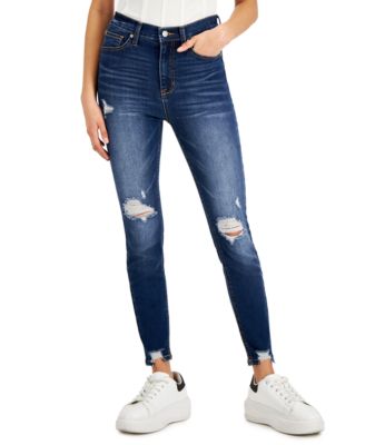 Celebrity Pink - Juniors' Distressed Skinny-Leg Ankle Jeans