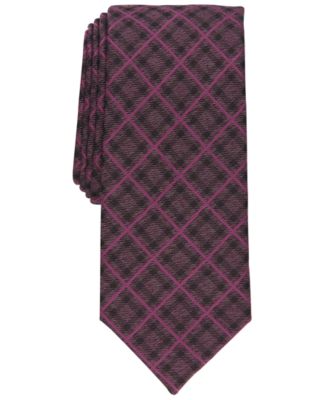 Alfani - Men's Mathison Grid Slim Tie