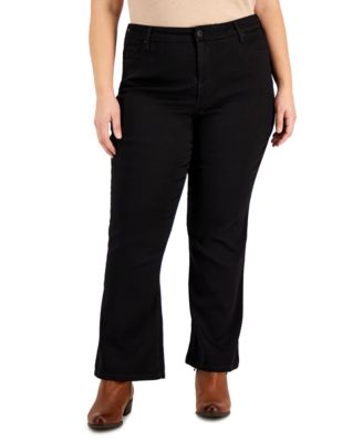 Style & Co - Plus Size Jeans, Tummy Control Bootcut, Noir Wash