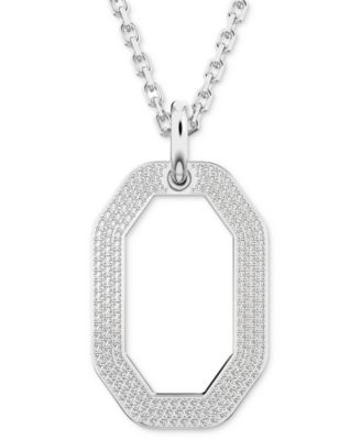 Swarovski - Silver-Tone Dextera Crystal Pendant 25-5/8" Long Necklace