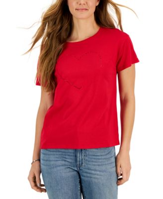 Tommy Hilfiger - Women's Signature Heart-Graphic T-Shirt