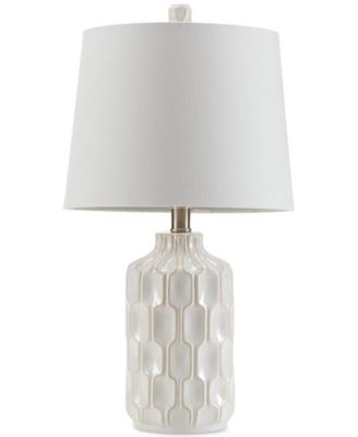 510 Design - Contour Ivory Ceramic Glass Table Lamp