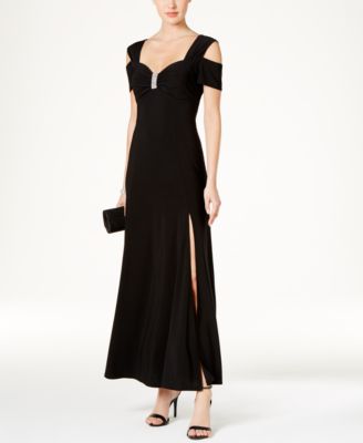 R & M Richards - Cold-Shoulder Gown