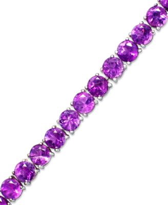 Macy's - Blue Topaz Sterling Silver Bracelet (20 ct. t.w.) (Also Available in Garnet, Amethyst and Multi-Stone)